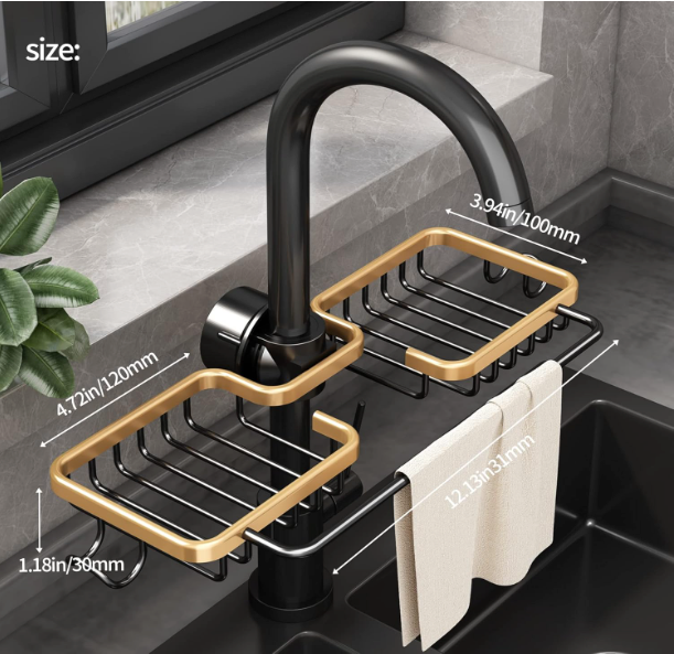 💧 Pack Duo – Extension de Robinet 4 en 1 + Support en Aluminium