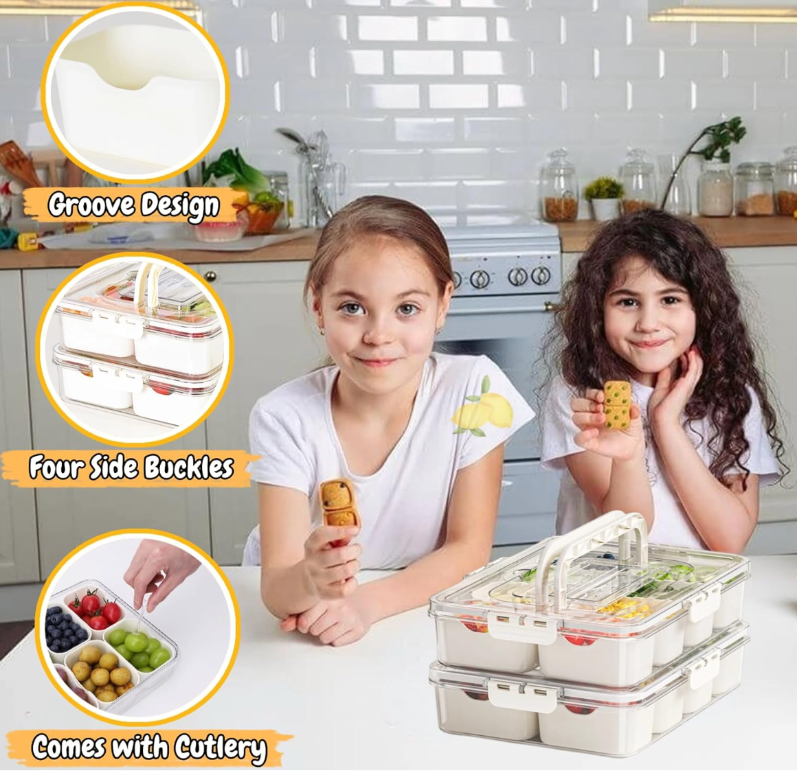 🍱 Boîte à Snacks Premium à 8 Compartiments