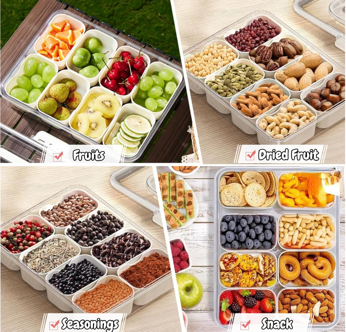 🍱 Boîte à Snacks Premium à 8 Compartiments
