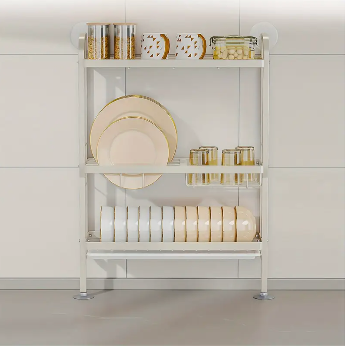 Égouttoir à Vaisselle 3 Niveaux Économiseur