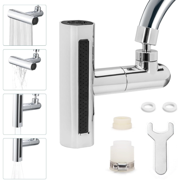 💧 Pack Duo – Extension de Robinet 4 en 1 + Support en Aluminium