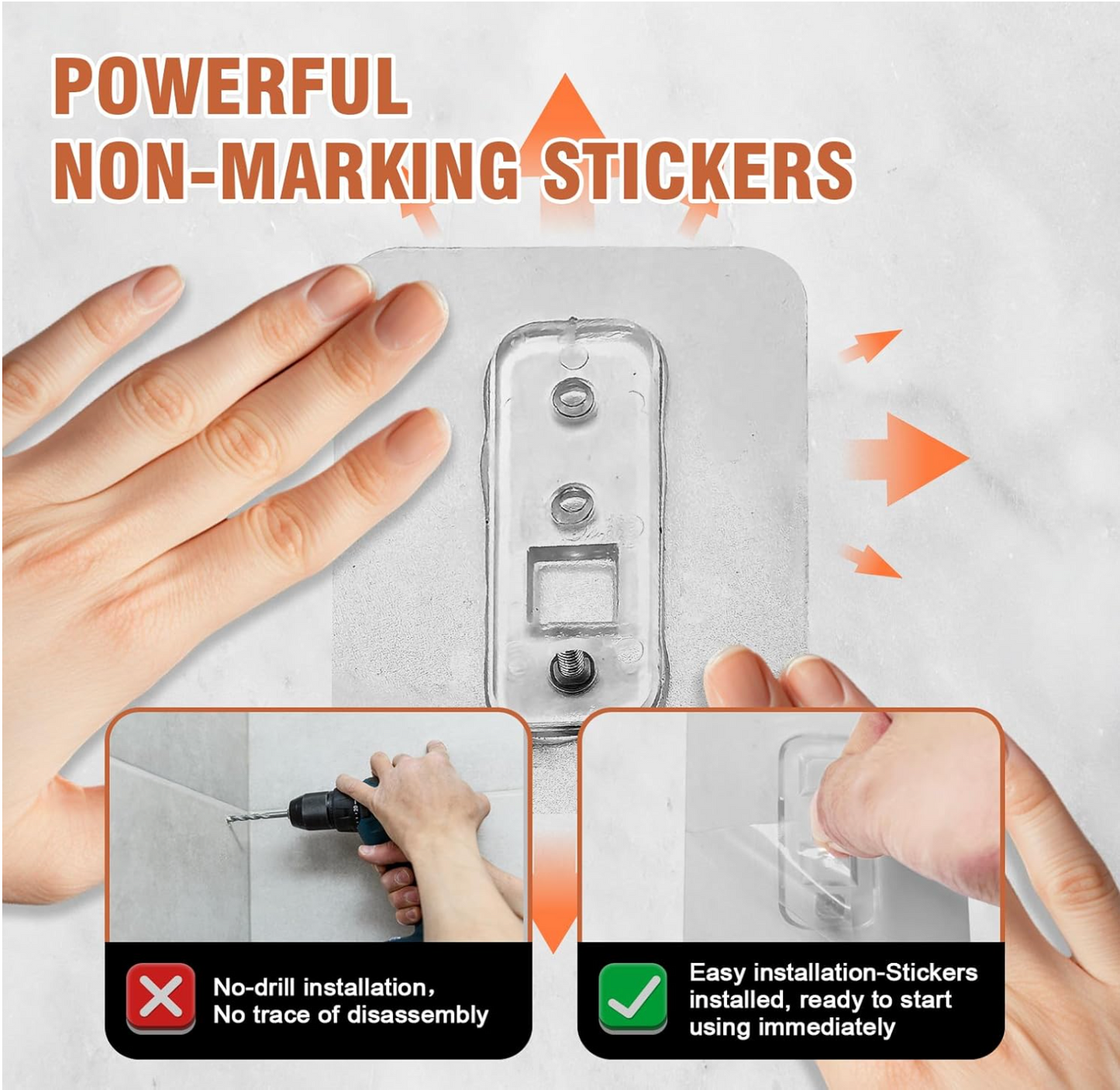 Aluminum Shower Caddy, Adhesive Shower Shelves