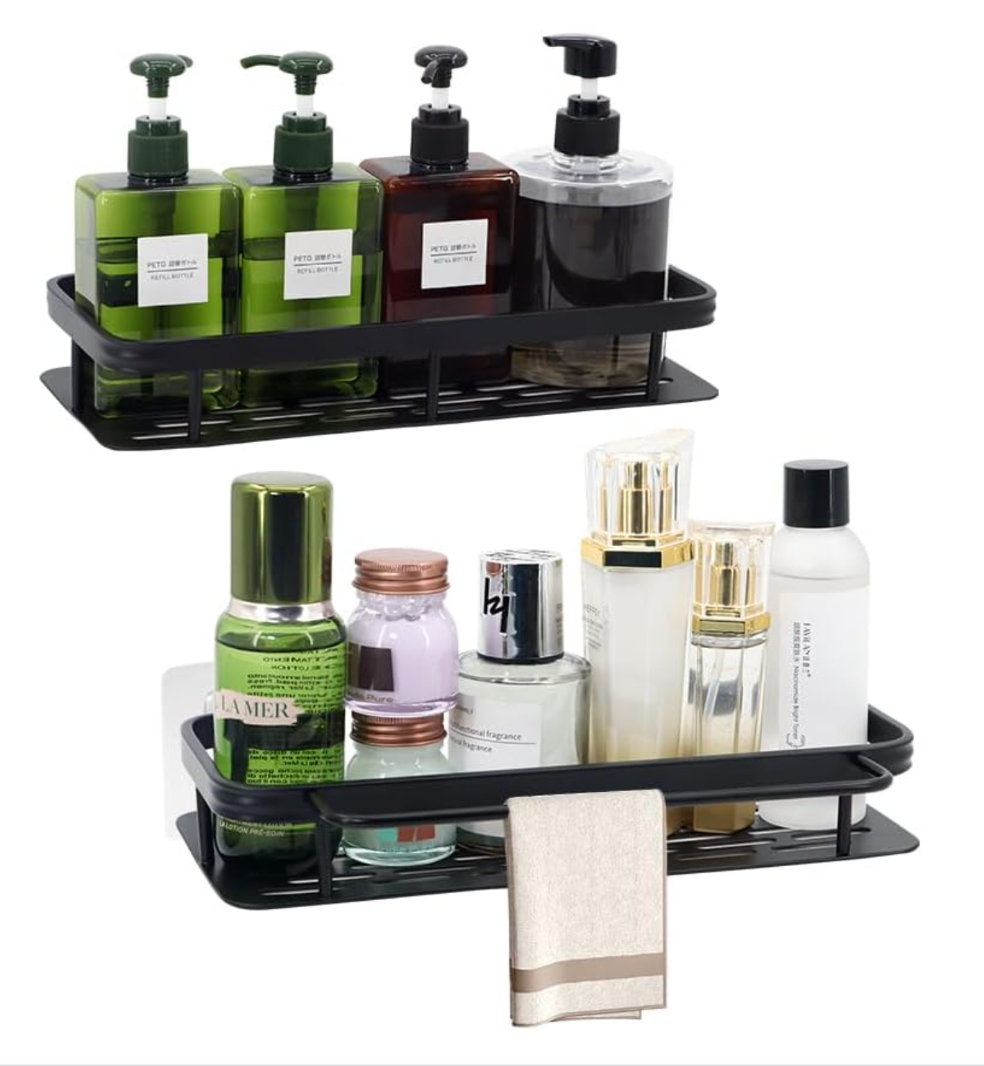 Aluminum Shower Caddy, Adhesive Shower Shelves