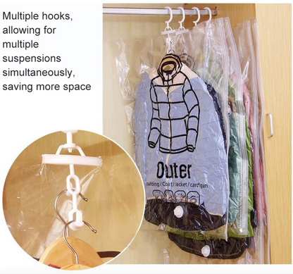 5 Sacs de Rangement Sous Vide Suspendus + Pompe Électrique 55W  YT