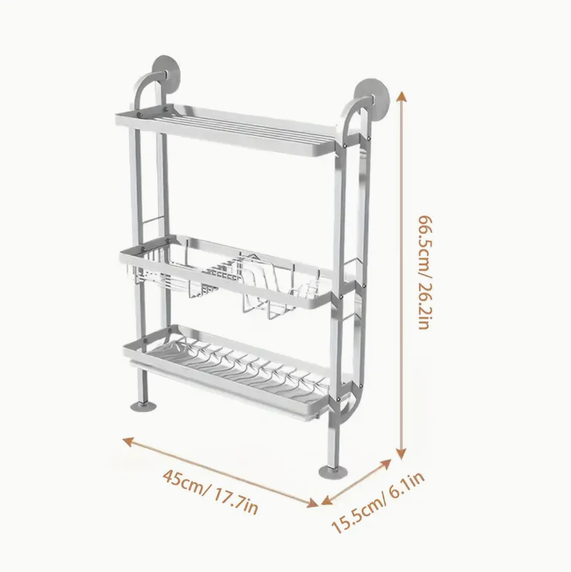 Égouttoir à Vaisselle 3 Niveaux Économiseur