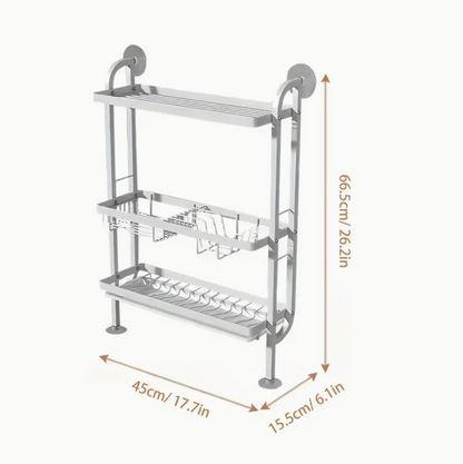 Égouttoir à Vaisselle 3 Niveaux Économiseur
