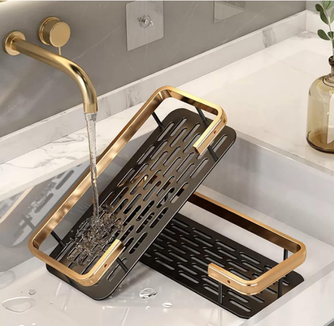 2 Étagères de Douche en Aluminium – Sans Perçage & Résistantes