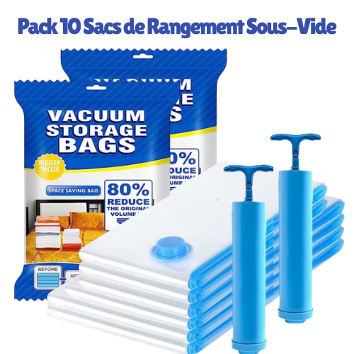 Pack 10 Sacs de Rangement Sous-Vide